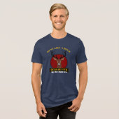 Jagd wie ein Hirsch Tri-Blend Shirt (Vorderseite voll)