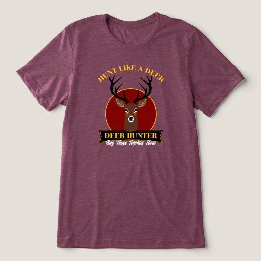 Jagd wie ein Hirsch Tri-Blend Shirt (Design Vorderseite)