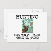Jagd. Wie Männer mit kleinen Penisen Macho fühlen. Postkarte (Vorne/Hinten)