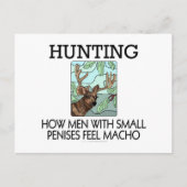 Jagd. Wie Männer mit kleinen Penisen Macho fühlen. Postkarte (Vorderseite)