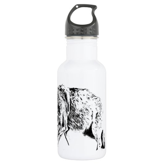 Jagd-Wolf Trinkflasche (Vorderseite)