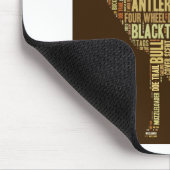 Jagd-Wort-Wolke Mousepad (Ecke)