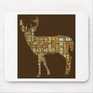 Jagd-Wort-Wolke Mousepad