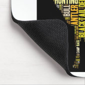 Jagd-Wort-Wolke Mousepad (Ecke)