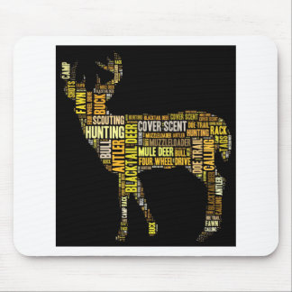 Jagd-Wort-Wolke Mousepad
