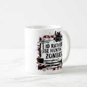 Jagd-Zombies Kaffeetasse (VorderseiteRechts)