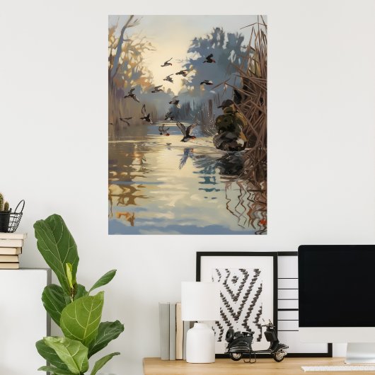 Jagd zu Beginn der Saison Jagd ich gesprochen habe Poster (Heimbüro)