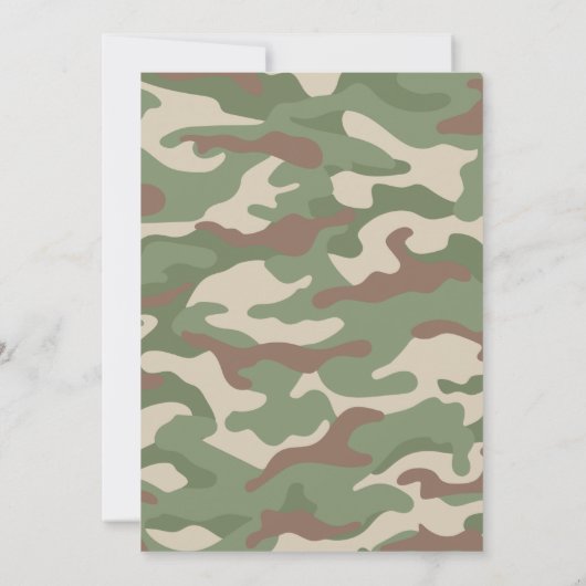 Jagd zum Geburtstag Einladung (Rückseite)