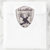 Jagdabenteuer Quadratischer Aufkleber (Tasche)