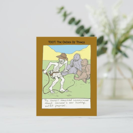 Jagdausrüstung Postkarte (Stehend Vorderseite)