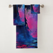 Jagddämon im Schatten-Design geschlossen Badhandtuch Set (Insitu)