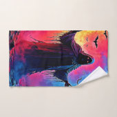 Jagddämon im Schatten-Design geschlossen Badhandtuch Set (Handtuch)