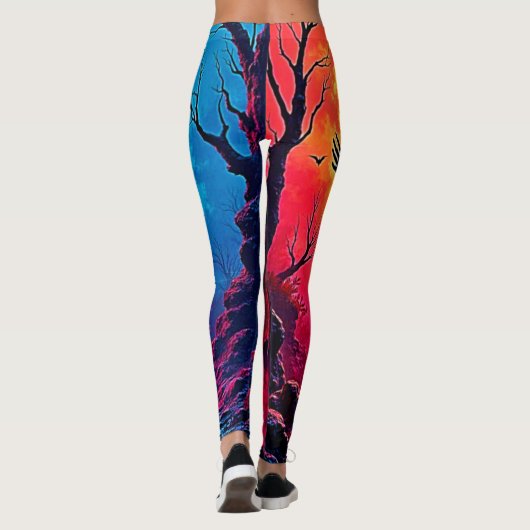 Jagddämon im Schatten-Design geschlossen Leggings (Rückseite)