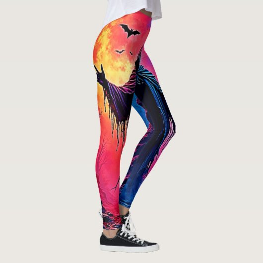 Jagddämon im Schatten-Design geschlossen Leggings (Rechts)
