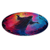 Jagddämon im Schatten-Design geschlossen Schneidebrett (Ecke)