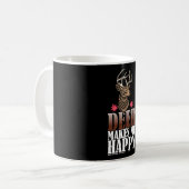 Jagddesign Hirsch macht mich glücklich lustig Kaffeetasse (Vorderseite Links)