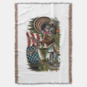 Jagdente Fischen USA Flagge Decke (Vorderseite Vertikal)