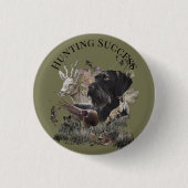 Jagderfolg,Deutsch Drahthaar Button (Vorderseite)