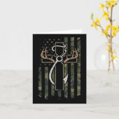 Jagdfait - Christlicher Jäger Fischer Karte (Gelbe Blume)