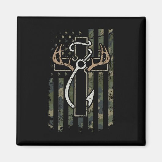 Jagdfait - Christlicher Jäger Fischer Magnet (Vorne)