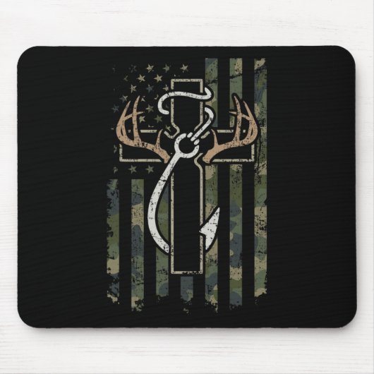 Jagdfait - Christlicher Jäger Fischer Mousepad (Vorne)