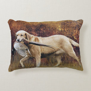 Jagdfasan, Herbst-Tapisserie Metall-Druck-Koff Dekokissen