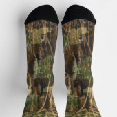 Jagdfischen Bulrush Camouflage Camouflage drucken Socken (Oben)