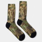 Jagdfischen Bulrush Camouflage Camouflage drucken Socken (Rechts)