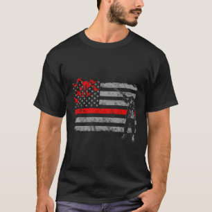 Jagdflagge der dünnen Roten Linie T-Shirt