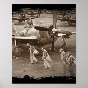 Jagdflieger, die auf Thunderbolts P-47 ausbilden Poster