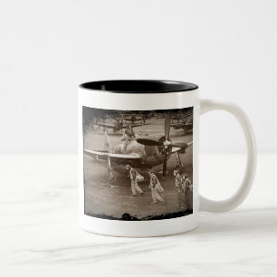 Jagdflieger, die auf Thunderbolts P-47 ausbilden Zweifarbige Tasse