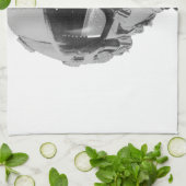 Jagdflieger-Sturzhelm und Höhenmesser Geschirrtuch (Gefaltet)