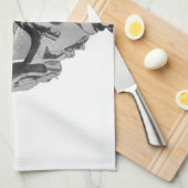 Jagdflieger-Sturzhelm und Höhenmesser Geschirrtuch (Viertel Falte)