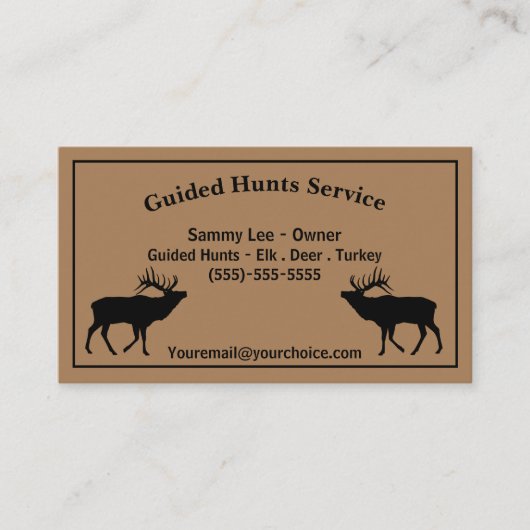 Jagdführer Berufliche Tätigkeiten im Freien Visitenkarte (Vorderseite)