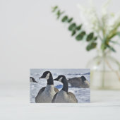 Jagdführer Kanada Geese Winter Außenbereich Visitenkarte (Stehend Vorderseite)