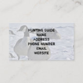Jagdführer Kanada Geese Winter Außenbereich Visitenkarte (Rückseite)