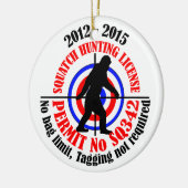 Jagdgenehmigung Keramikornament (Links)