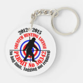 Jagdgenehmigung Schlüsselanhänger (Rückseite)