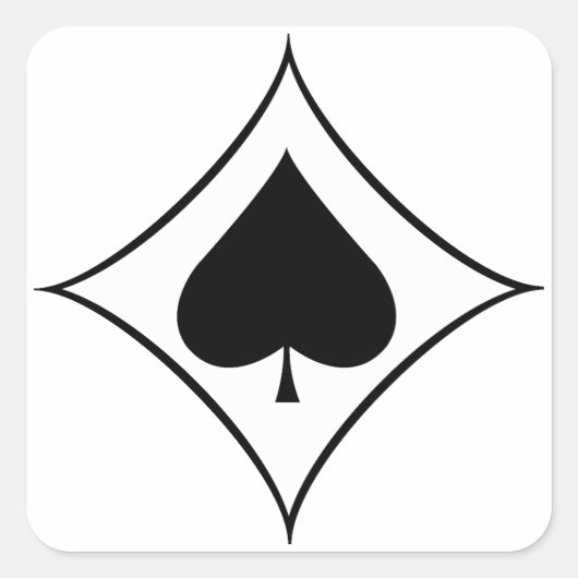 Jagdgeschwader 53 (JG 53) Pik als Insignien Quadratischer Aufkleber (Vorderseite)