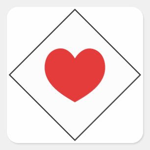 Jagdgeschwader 77 (JG 77) Herz als Insignien Quadratischer Aufkleber