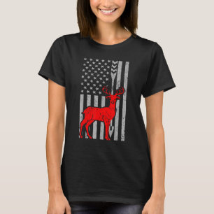 Jagdgewehr American Flag Archery for Hunte T-Shirt