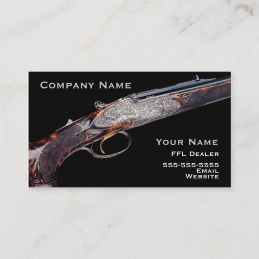 Jagdgewehr-Visitenkarte 2 Visitenkarte (Vorderseite)