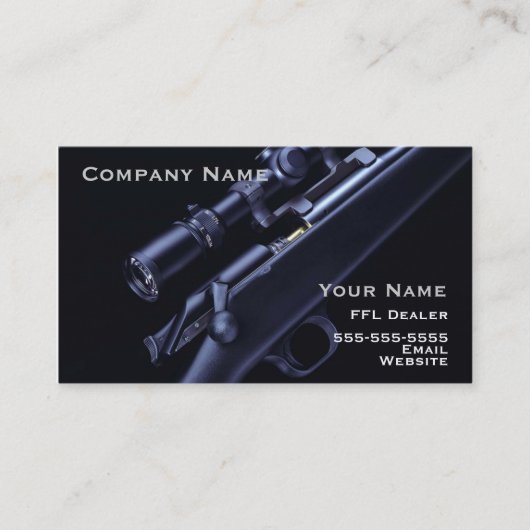 Jagdgewehr-Visitenkarte 4 Visitenkarte (Vorderseite)