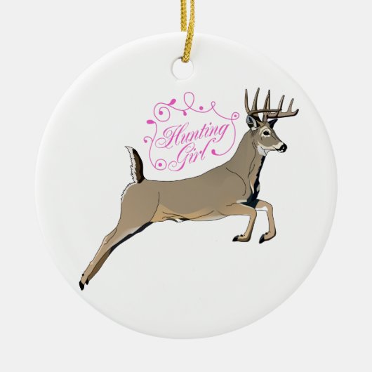 JagdGirl Keramik Ornament (Vorne)