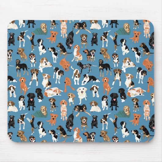 Jagdhund-Bezirks-Mausunterlage Mousepad (Vorne)