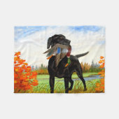 Jagdhund Fleece Blanket (Vorderseite (Horizontal))