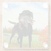 Jagdhund Glasuntersetzer (Rückseite)