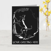 Jagdhund-Hund kardiert personalisierte Karte (Gelbe Blume)