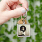 Jagdhund im Hundehaus Schlüsselanhänger (Hand)