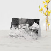 Jagdhund Karte (Gelbe Blume)